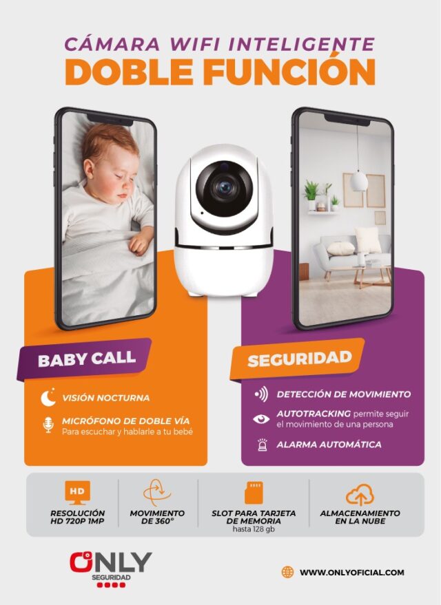 Camara wifi inteligente doble función